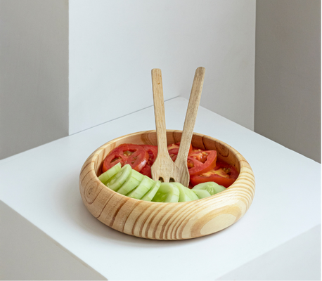 Organique Pine Wood Handmade Salad Bowl