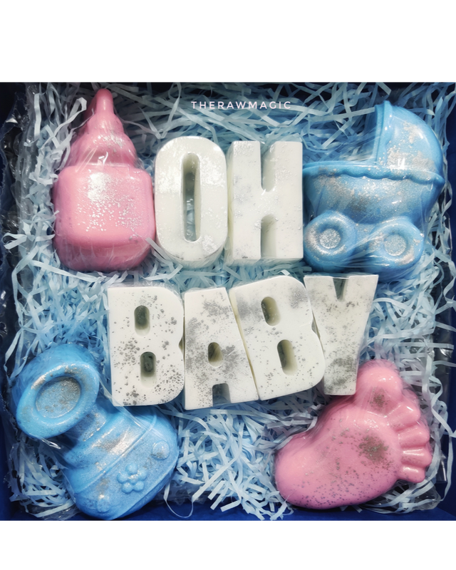 Baby Shower Soap Hamper l Organic l Handmade l SLS Free (10 Soaps)